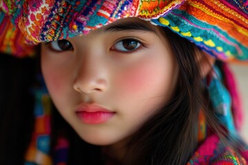 Obraz premium Person with colorful hat