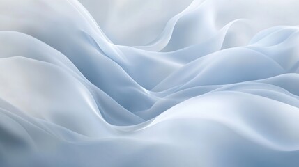 Obraz premium Soft Ethereal Waves of Light Blue Color in Gentle Flowing Patterns
