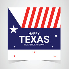 Happy texas independence day web banner template. illustration Vector Texas Independence day Background with flag. March 2nd Texas Independence Day Freedom holiday