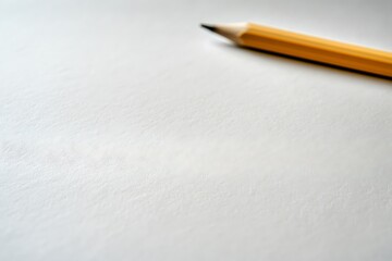 Simple Pencil on White Paper