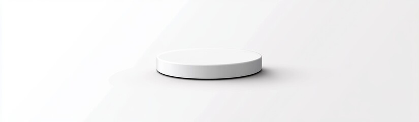 White round object on plain background