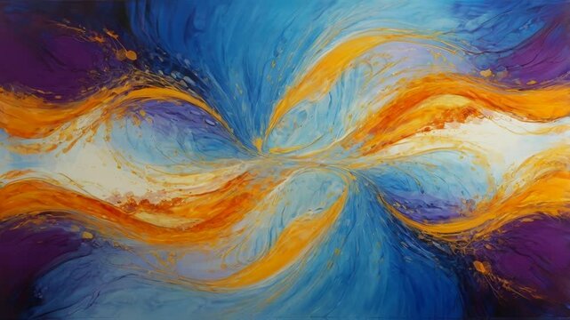 An abstract video that combines dynamic movement and bright colors. The visual effects used create the illusion of depth and dimension, perfect for a transition in various types of creative projects.