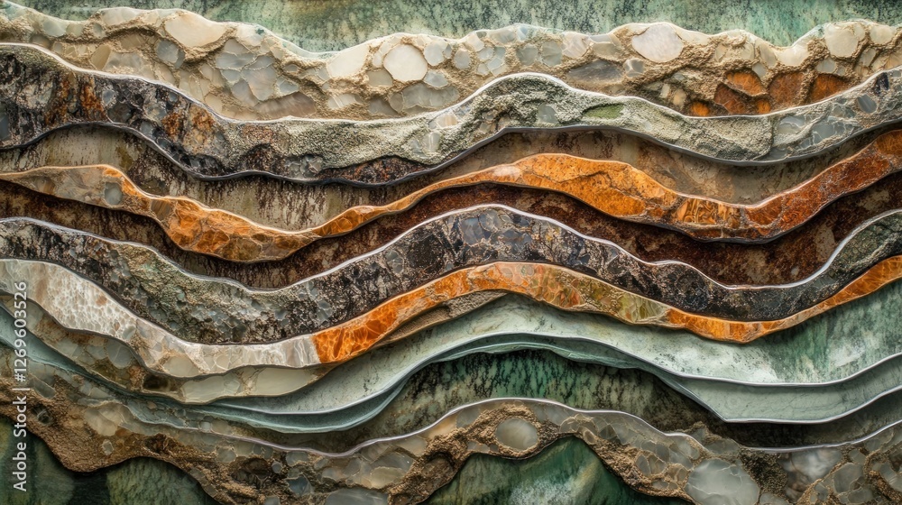 Poster abstract layered stone art texture design