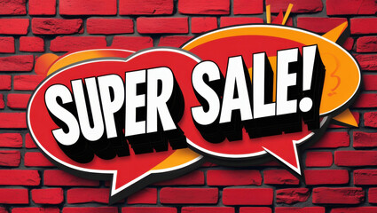 Fototapeta premium Vibrant Announcement of a Super Sale