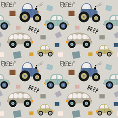 Сhildren`s pattern with cars