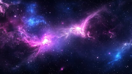 Fototapeta premium Cosmic Nebulae, Colorful Space, Starry Night Sky