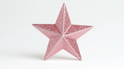 Fototapeta premium Sparkling pink star decoration indoor setting art piece bright environment close-up view festive concept