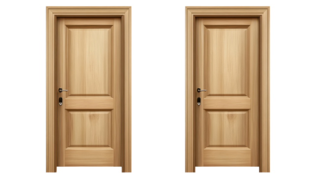 open door isolated on white background