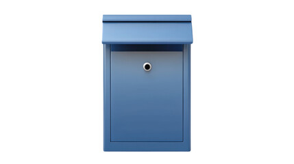 blue mailbox isolated on white background 