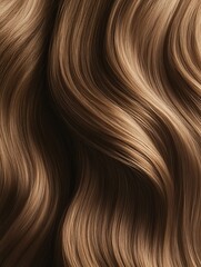 Fototapeta premium A stunning back view of long, slightly wavy hair cascading down 