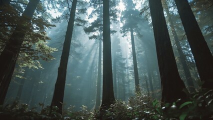 A realm of towering trees and hushed melodies of nature