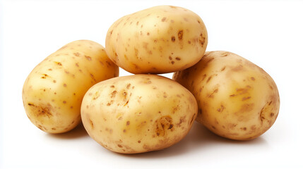 potatoes isolated on white background