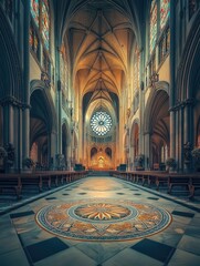 Obraz premium Cathedral Stained Glass Window