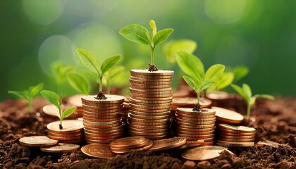 the pile of coins grows leaves