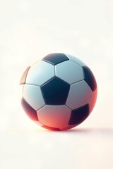 Fototapeta premium Soccer Ball Image Classic Design on Bright Background