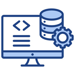 Backend Blue Icon
