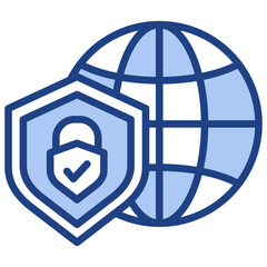 Web Secure Blue Icon