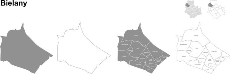 bielany administrative warsaw SVG