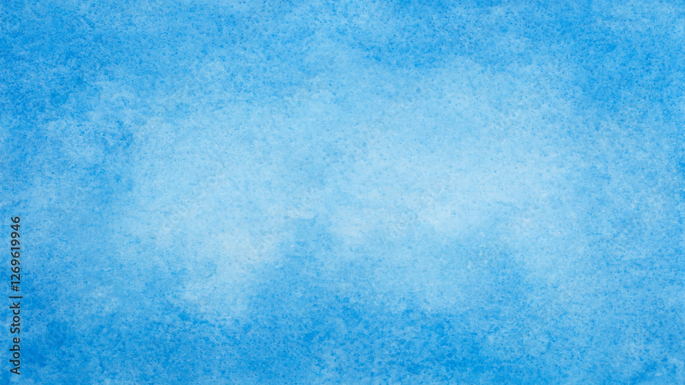 Aufkleber blue azure turquoise abstract hand painted watercolor background on textured paper for textured back