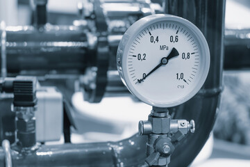 Water supply wiring in the boiler room, metal and plastic pipes, filters, taps and shut-off valves,...