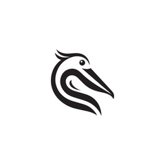 Obraz premium Pelican silhouette illustration