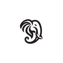 Elephant Symbol Vector illustration silhouette