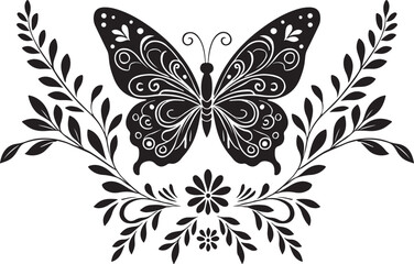 butterfly tattoo design vector