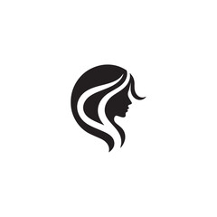 woman face icon design vector silhouette