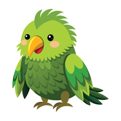 A colorful owl parrot bird vector cartoon illustration