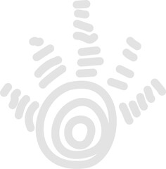 Abstract hand print symbol