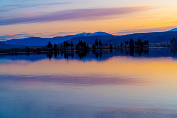 Fototapeta premium Scenic view around Lake Ruataniwha twizel new zealand