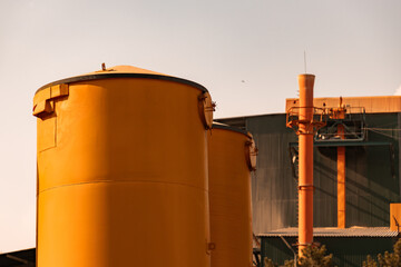 Obraz premium Gypsum factory silos