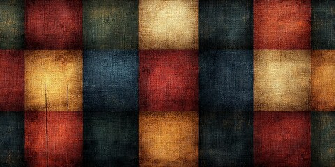 Cozy Autumnal Plaid with Nostalgic Hues
