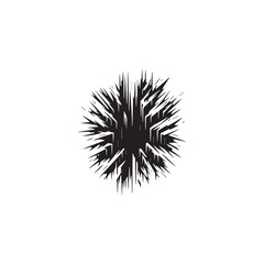 Obraz premium Explosion clean simple icon silhouette black
