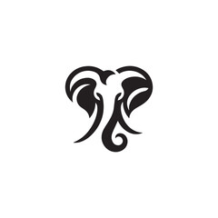 Fototapeta premium Elephant Symbol Vector illustration silhouette