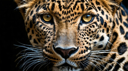 Naklejka premium portrait of a leopard-5