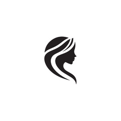 woman face icon design vector silhouette