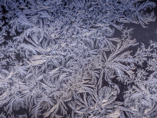 ice crystals on the window