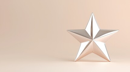 Obraz premium Crafting a silver star decoration home workspace digital art minimalistic style close-up view creative design