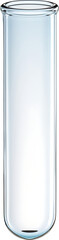 empty glass tube isolated on transparent background 