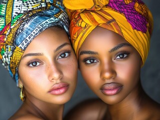 Obraz premium Women with turbans