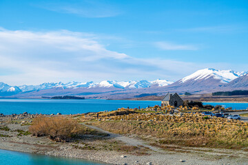 View of lake tekapo The Church of the Good Shepherd