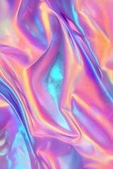 Fototapeta premium ridescent Abstract Liquid Swirl – Vibrant Holographic Texture, Colorful Fluid Waves, Futuristic Background, Dreamy Pastel Gradient, Digital Art Design