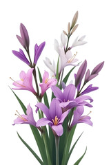Obraz premium Vignette of flowers. Freesia.