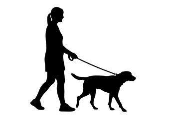 woman and dog