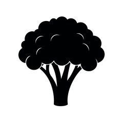 broccoli silhouette vector illustration