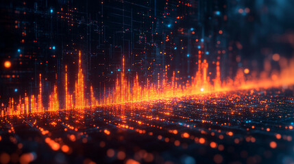 electronic circuit board, stock market chart, stock market graph