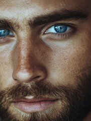 Naklejka premium Man with blue eyes