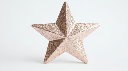 Obraz premium Decorative rose gold star sculpture studio setting photography minimalist design close-up elegant decor