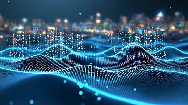Color background. Digital cyber of the future.